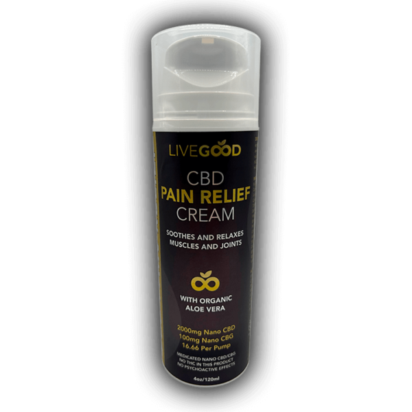 cbd pain relief cream front livegood