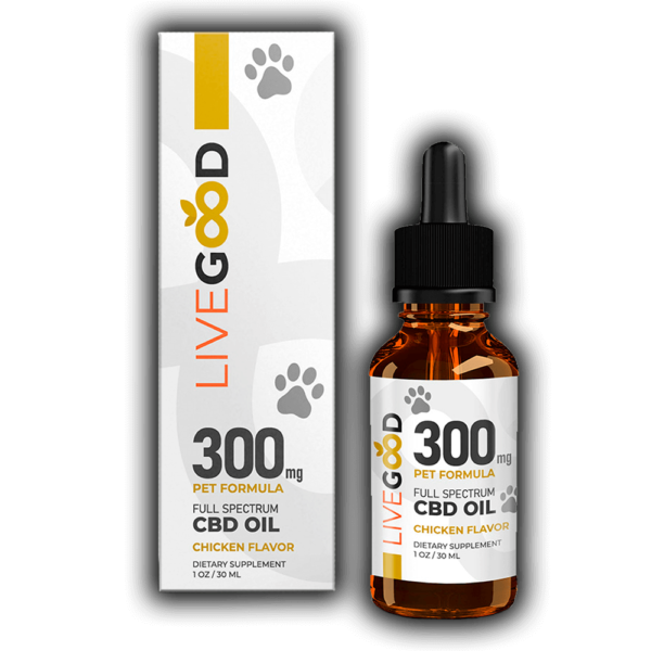 pet full spectrum 300 cbd oil chicken flavor livegood